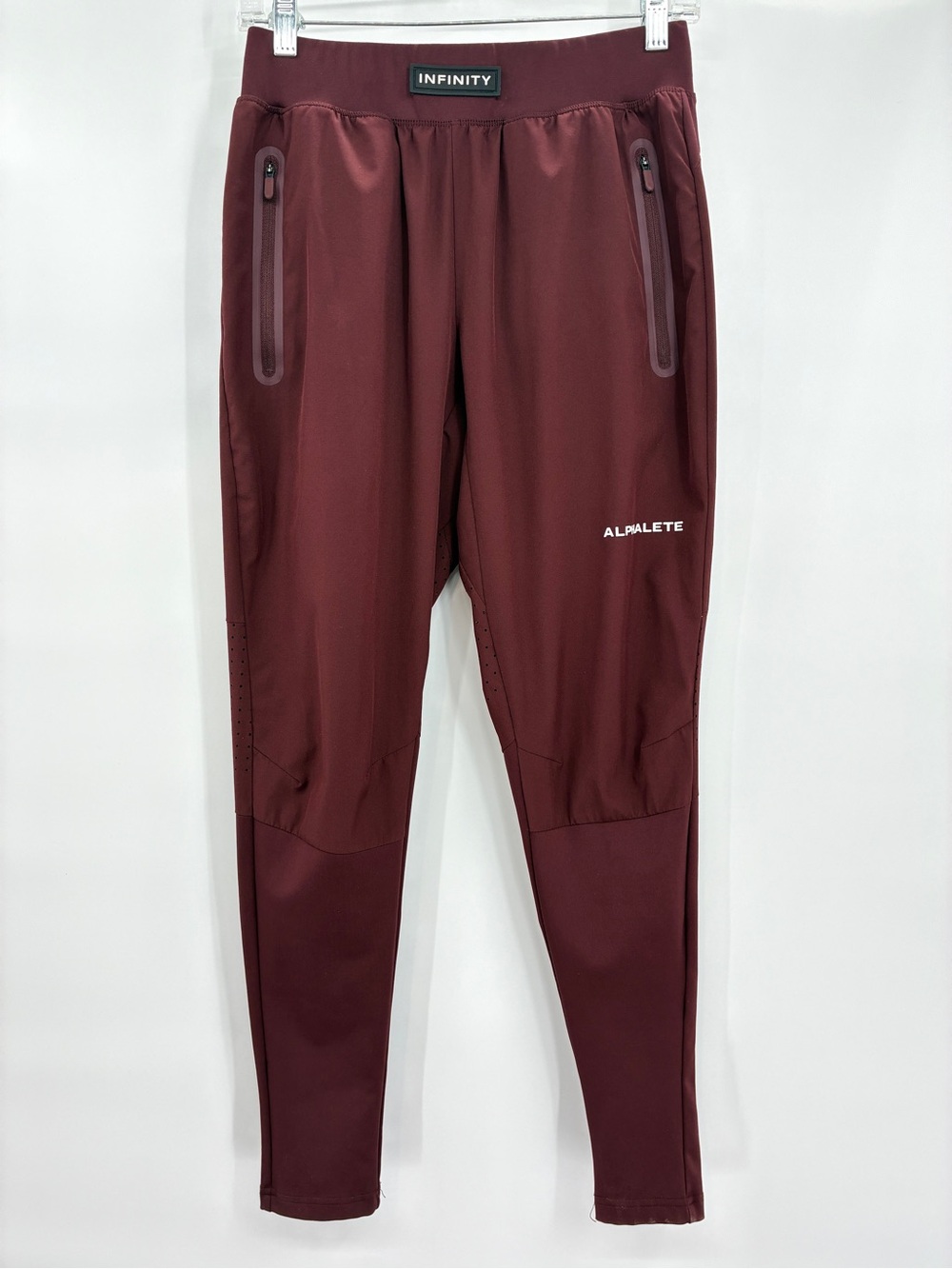 Alphalete Infinity Men’s Joggers Training Pants Tapered Burgundy Small